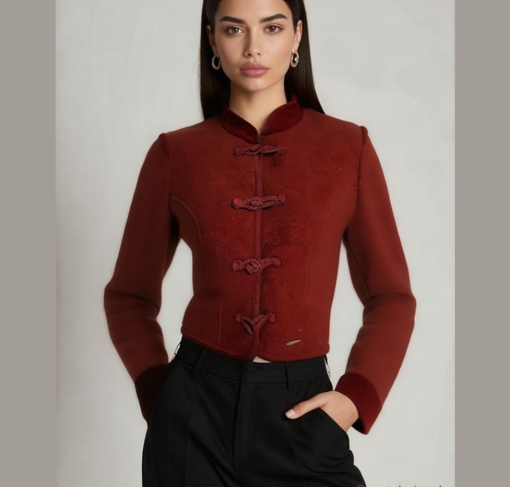 Elegant Red Women's Blazer